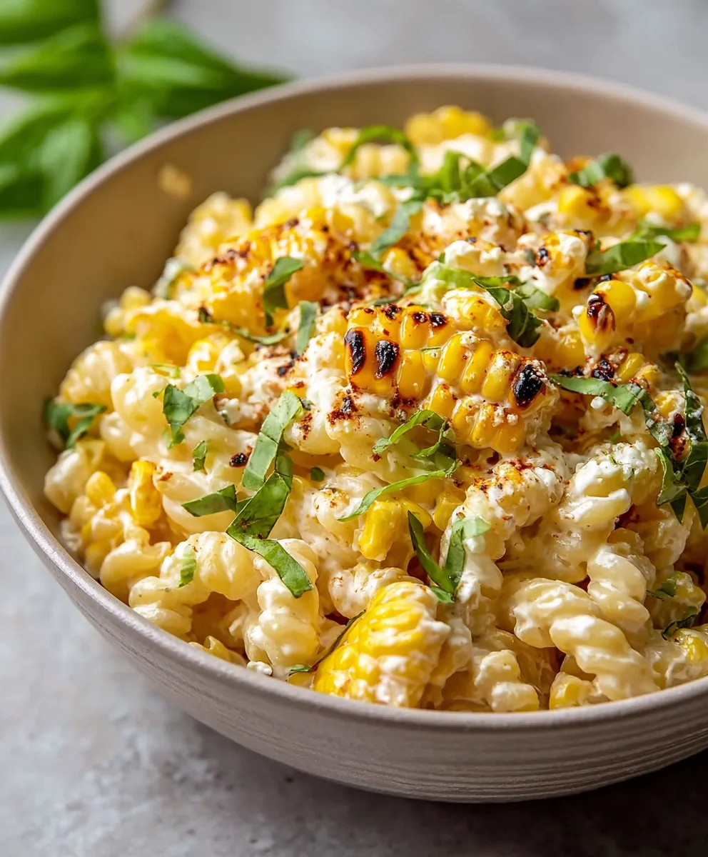 Creamy Street Corn Pasta Salad- Easy & Delicious