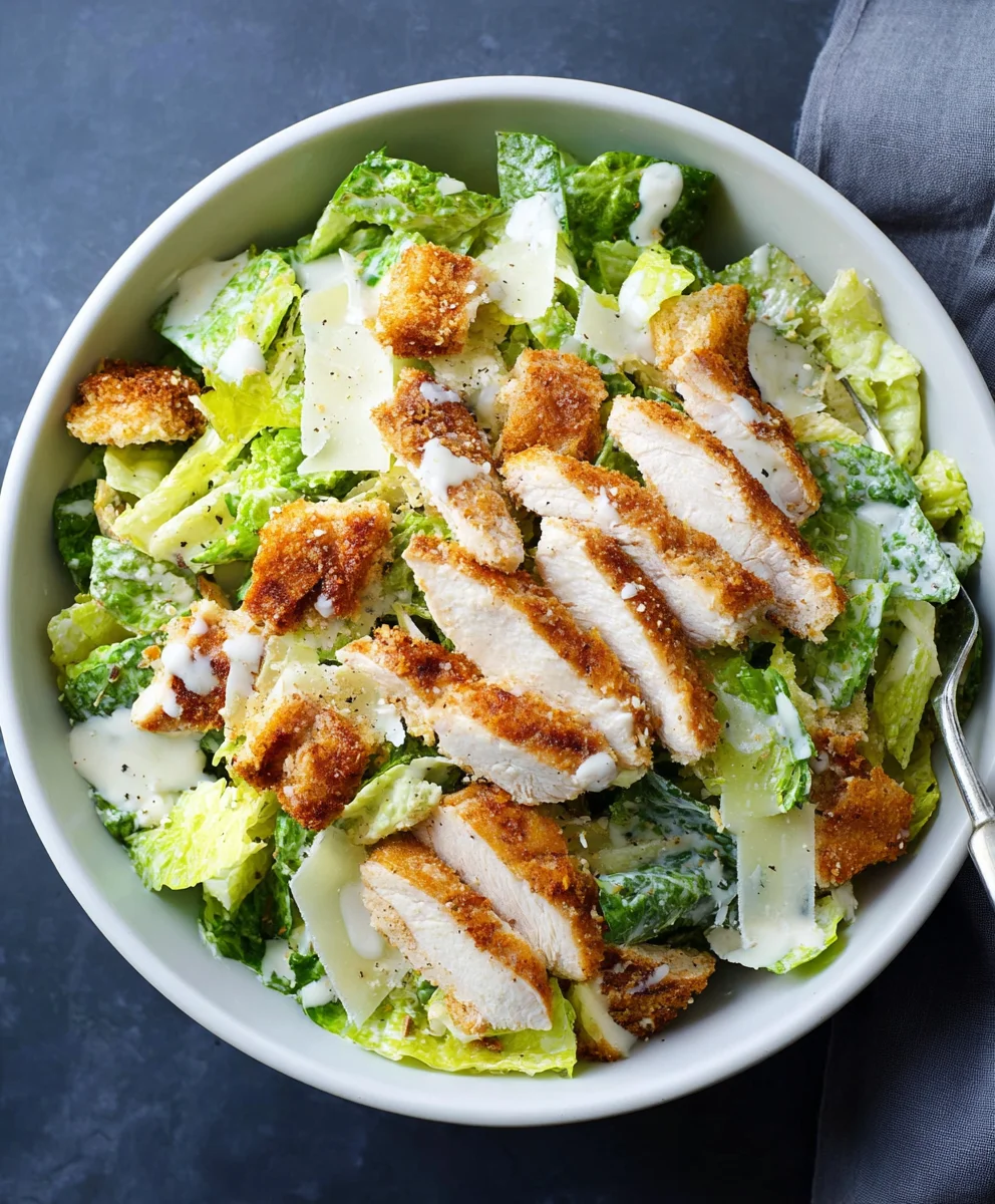 Crispy Chicken Caesar Salad - The Ultimate Recipe
