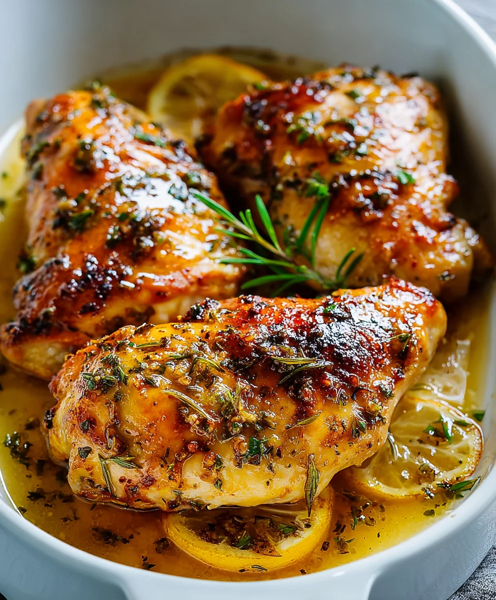 Easy Baked Lemon Butter Chicken Recipe