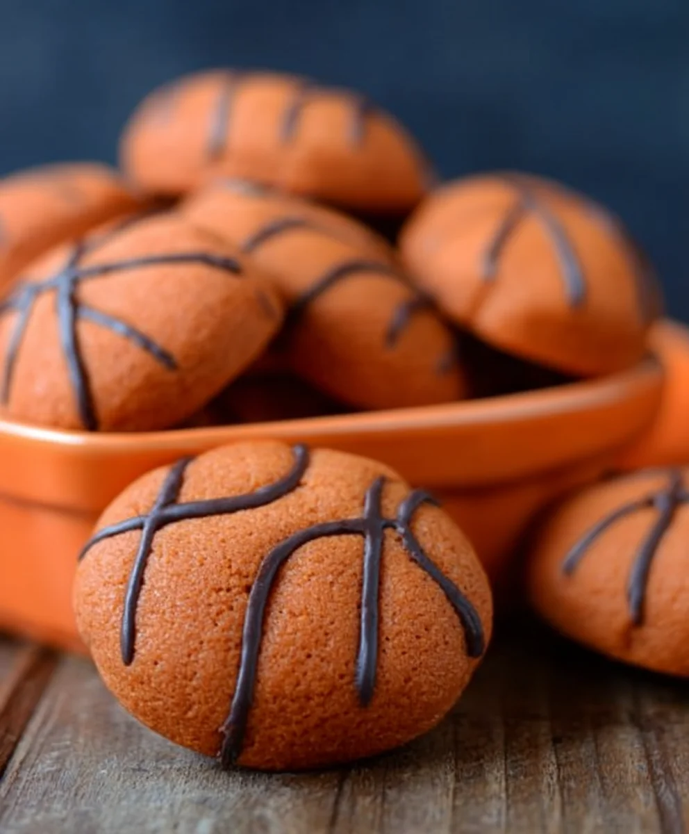 Easy Slam Dunk Basketball Cookies - March Madness Recipe
