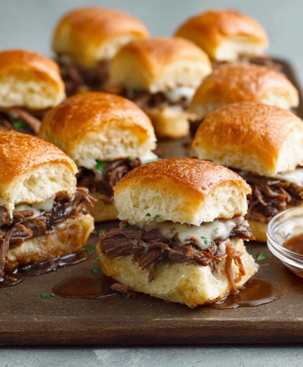 Easy French Dip Sliders - Best Beef Sandwich Recipe