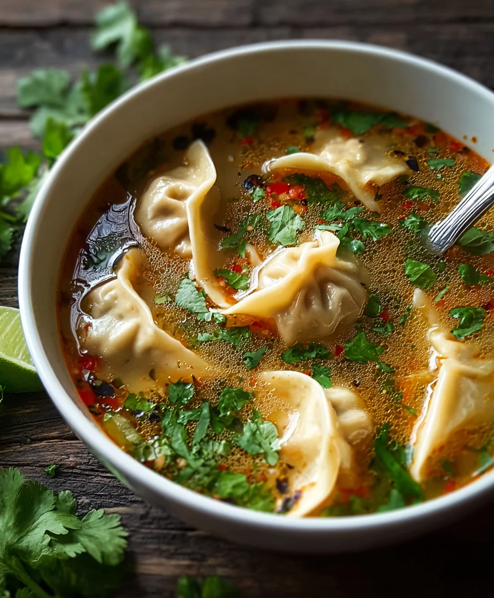 Cozy Thai Beef Potsticker Soup - Easy Comfort Food