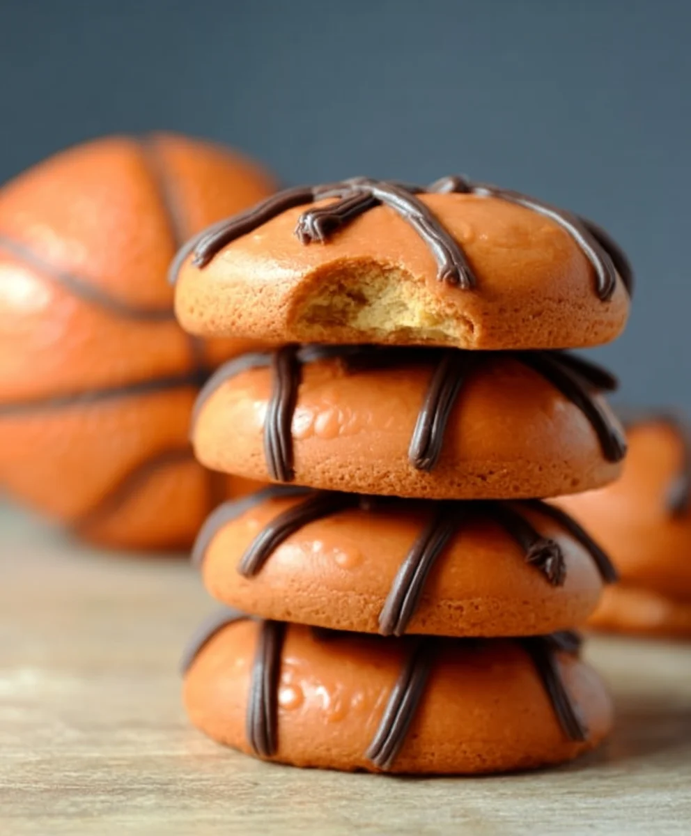 Easy Slam Dunk Basketball Cookies - March Madness Recipe