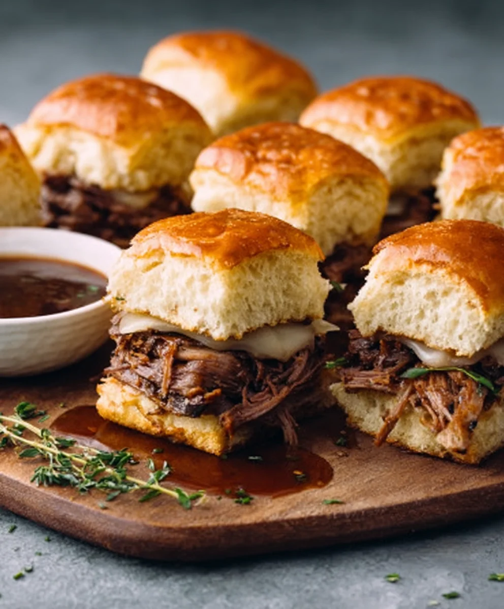 Easy French Dip Sliders - Best Beef Sandwich Recipe