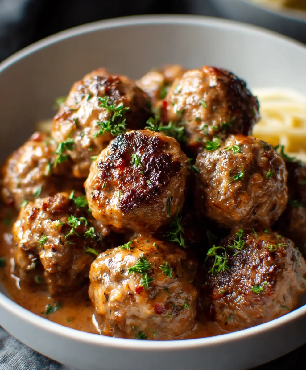 Beef Apple Meatballs - Sweet Savory Easy Recipe