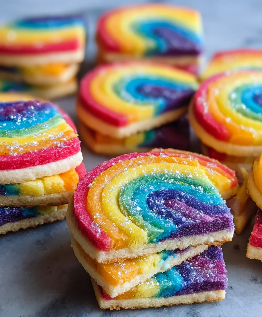Rainbow Shortbread Cookies- Easy Piped Festive Treats