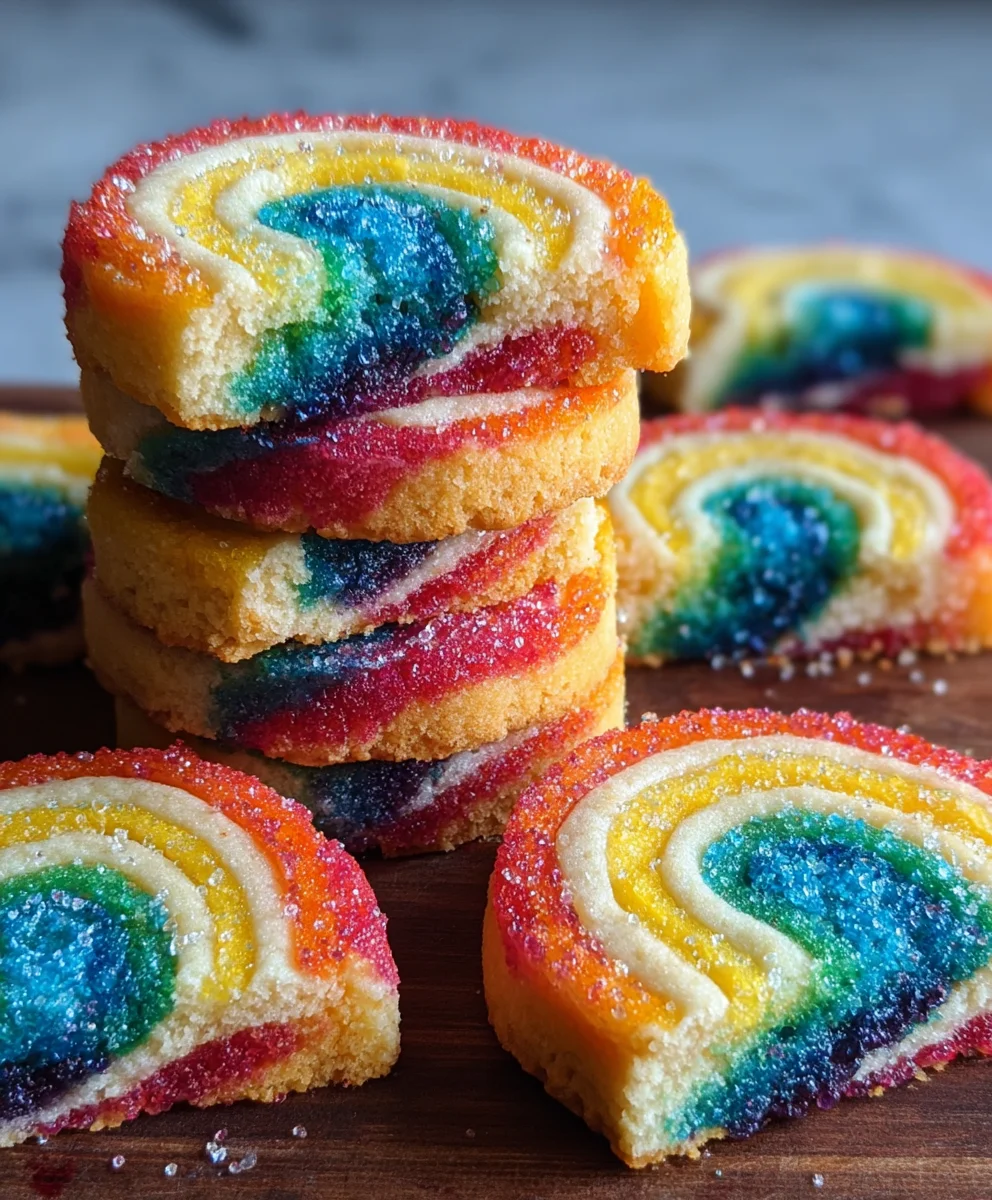 Rainbow Shortbread Cookies- Easy Piped Festive Treats