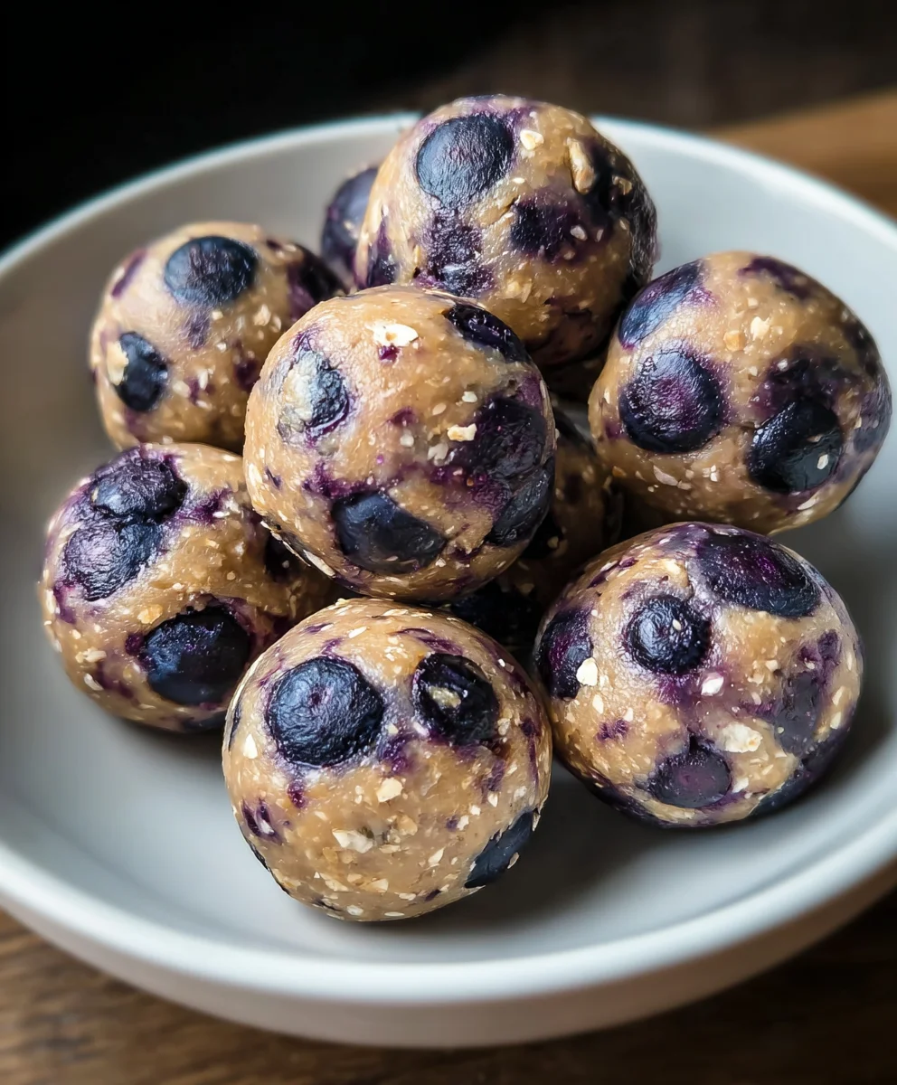 No-Bake Lemon Blueberry Protein Bites Recipe