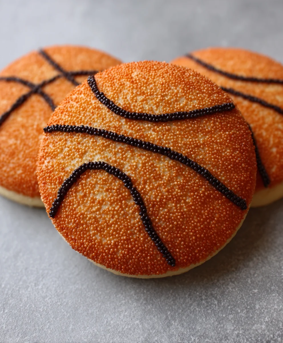 Piping Basketball Cookies-Fun Sweet Treat Recipe
