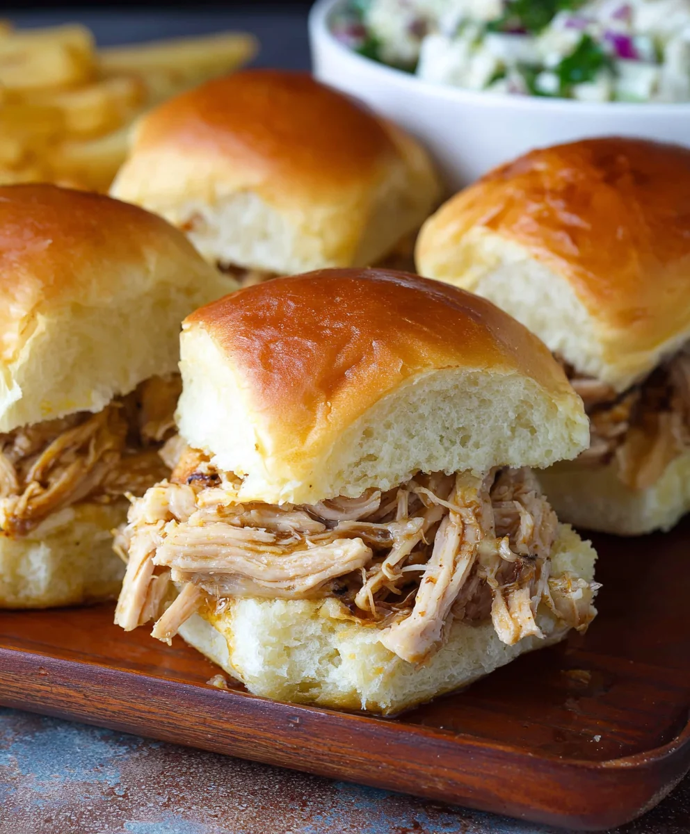 Easy Crock Pot Mississippi Chicken Sliders - Slow Cooker
