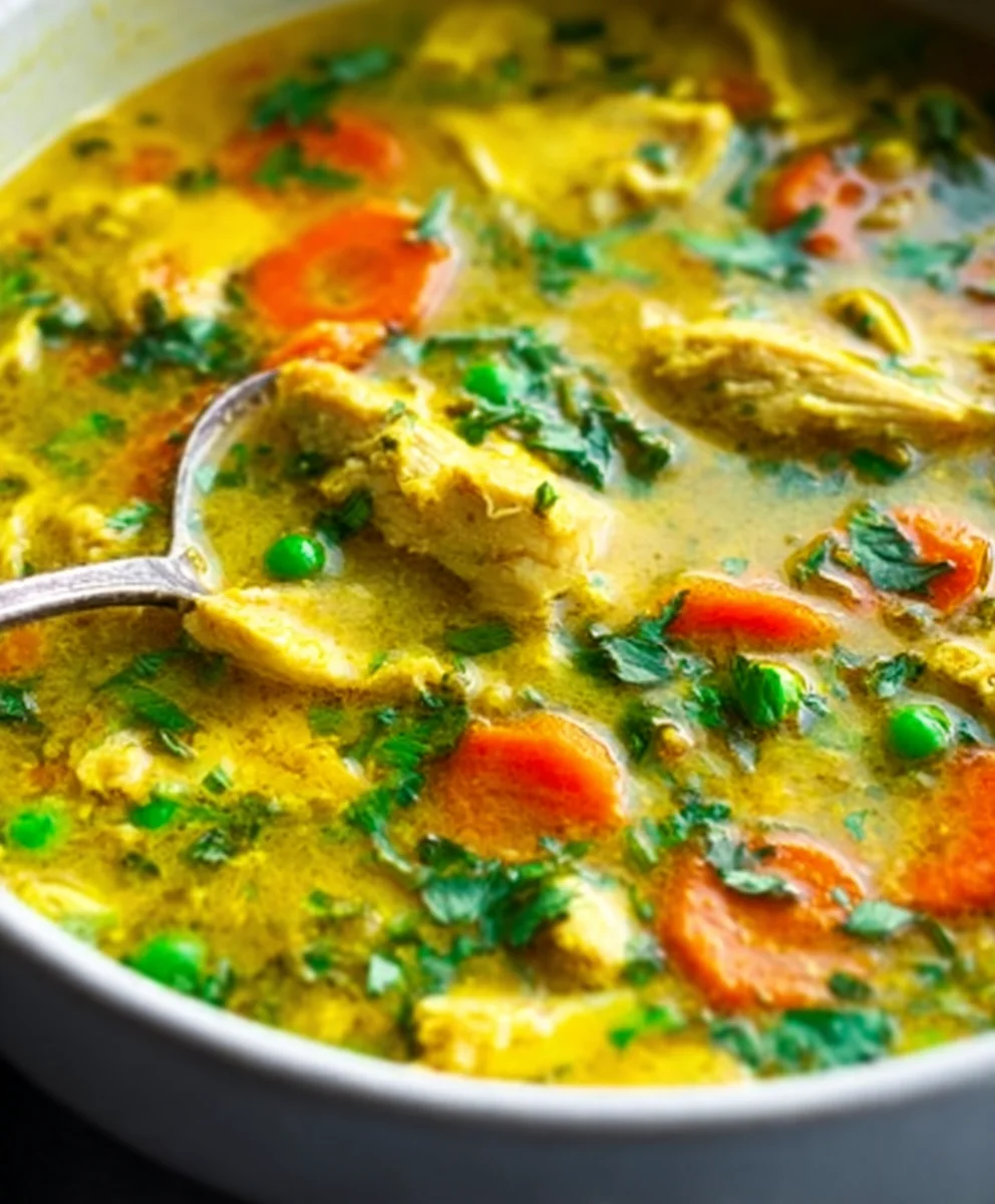 Anti Inflammatory Turmeric Chicken Soup-Healthy Recipe