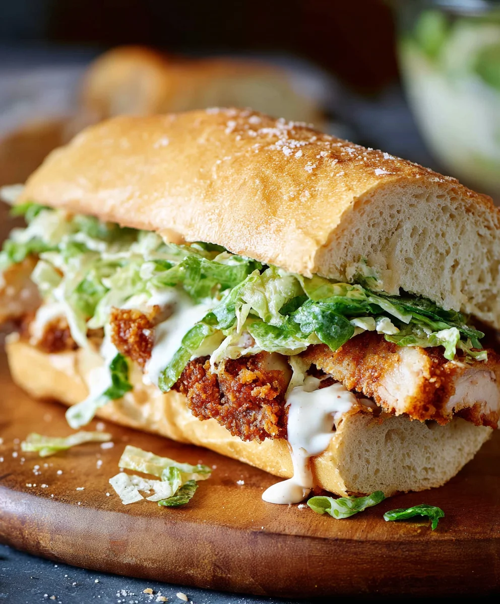 Crispy Chicken Caesar Sandwich-Easy & Delicious Recipe