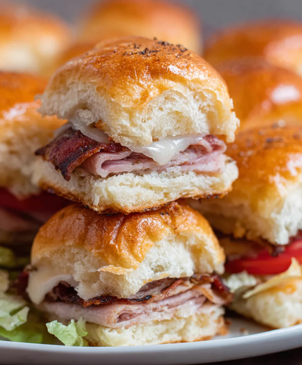 Easy Baked Club Sliders - Delicious Beef & Beef Bacon Treat