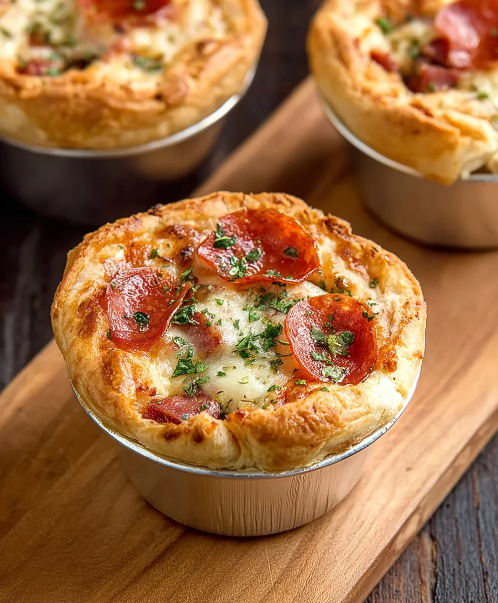 Mini Beef Pizza Pot Pies-Easy Crowd Pleaser
