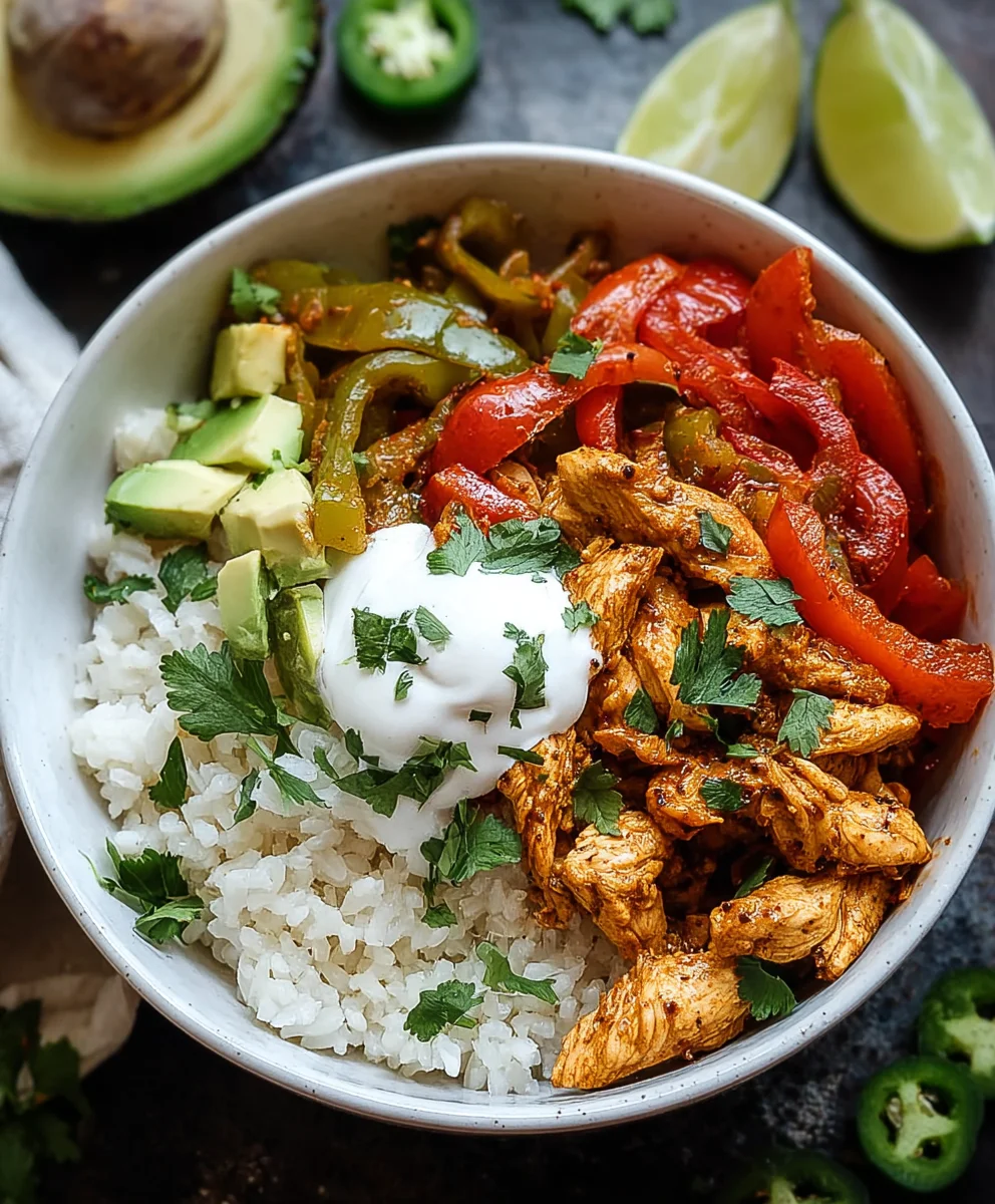 Easy Chicken Fajita Bowl Recipe- Delicious & Quick Dinner