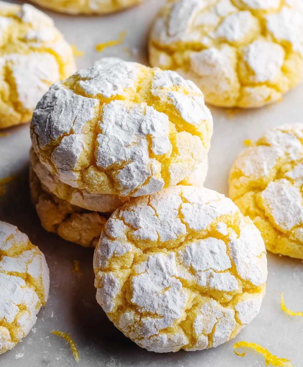 Easy Lemon Crinkle Cookies-Sweet Citrus Delight