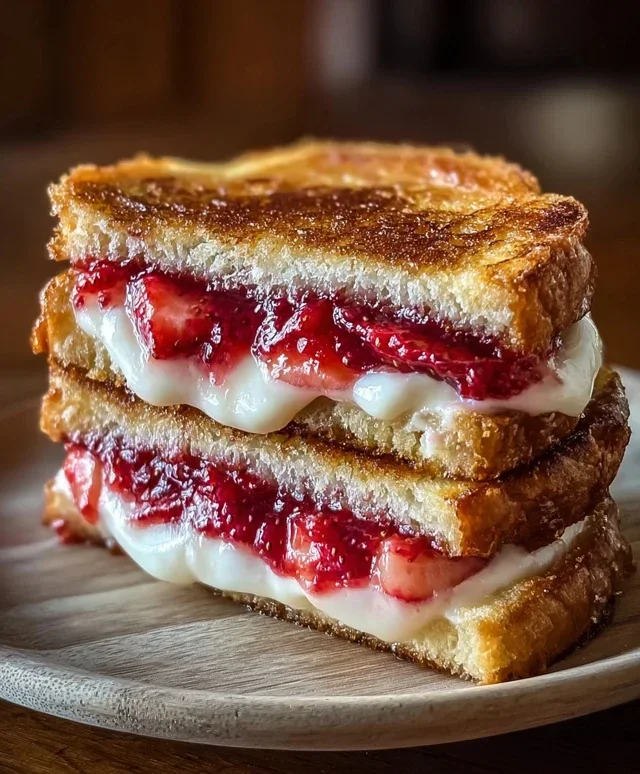 Fried Strawberry Cheesecake Sandwiches
