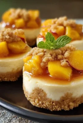 Peach Cobbler Mini Cheesecakes