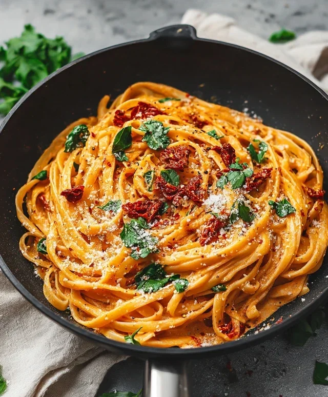 Vegan Creamy Sun Dried Tomato Pasta Recipe