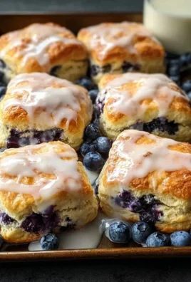 Glazed Blueberry Butter Swim Biscuits