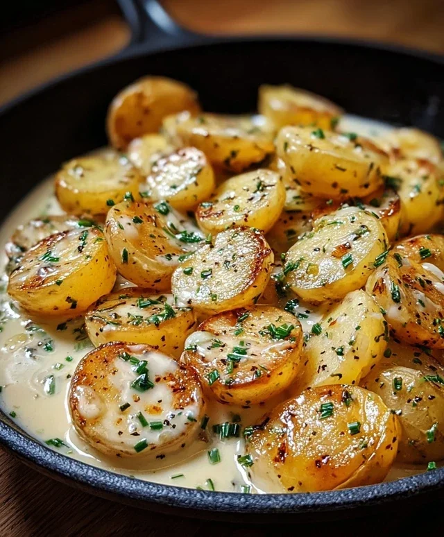 Creamy Garlic Sauce Potatoes