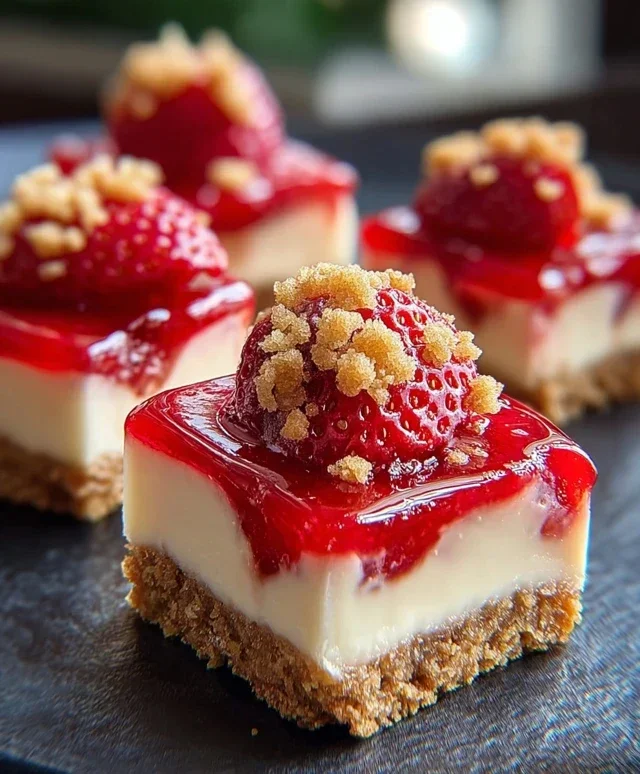 Strawberry Crunch Cheesecake Bites