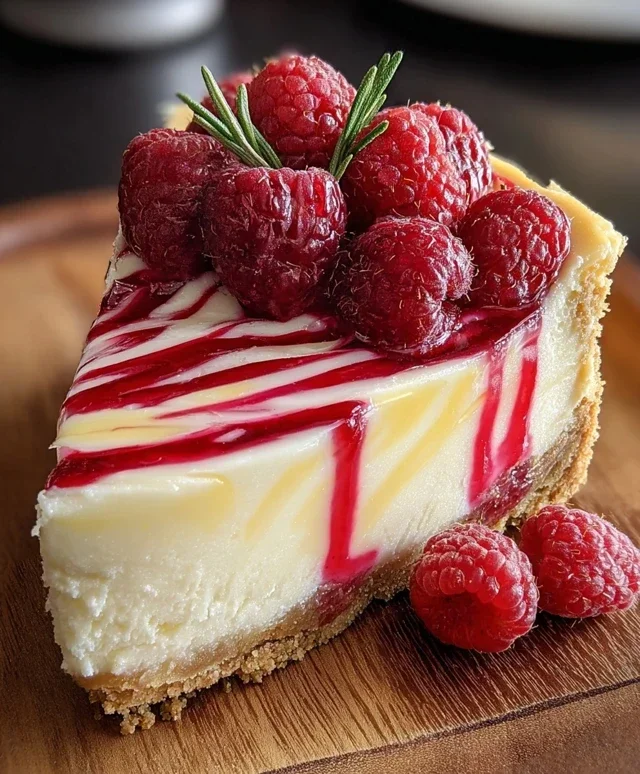 Raspberry Lemon White Chocolate Cheesecake