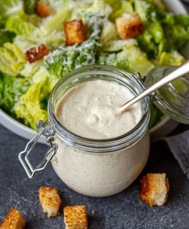 Homemade Creamy Caesar Salad Dressing