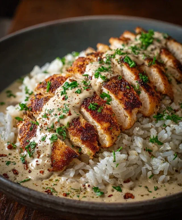 High Protein Creamy Cajun Chicken Rice