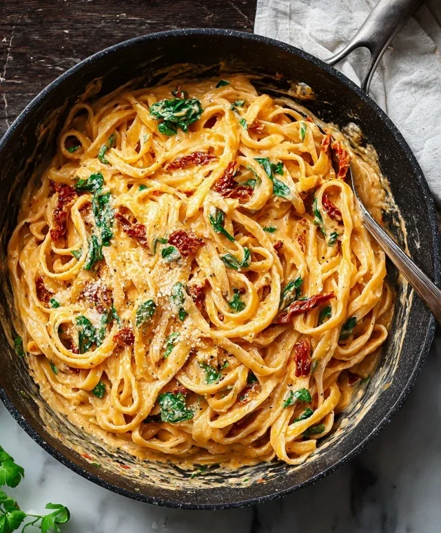 Vegan Creamy Sun Dried Tomato Pasta Recipe