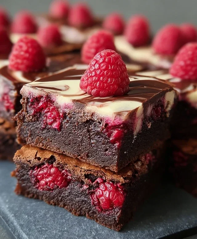 Raspberry Swirl Brownies