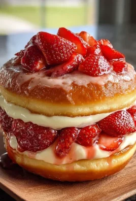 Strawberry Cheesecake Doughnut Burger
