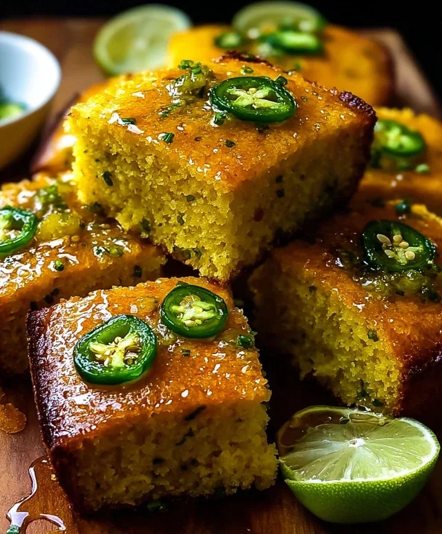Jalapeño Cornbread with Lime Honey Glaze