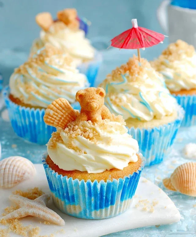 Beach Party Cupcakes