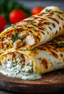 Low Carb Cheesy Garlic Chicken Wraps