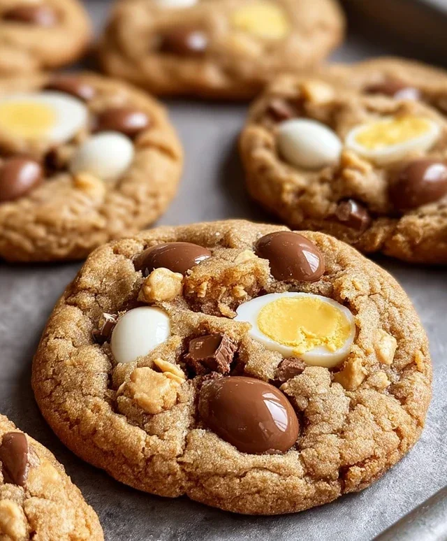 Brown Butter Cadbury Egg Cookies