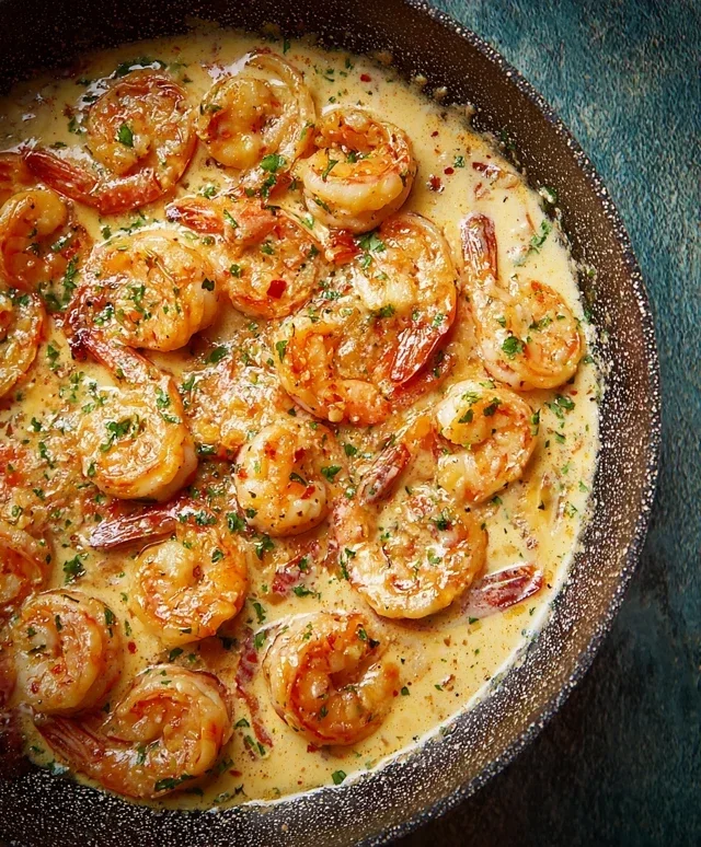Creamy Garlic Shrimp (15 mins)