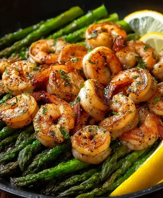 Lemon Garlic Shrimp and Asparagus (20-Minutes)