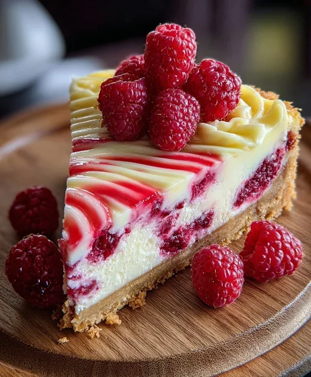 Raspberry Lemon White Chocolate Cheesecake
