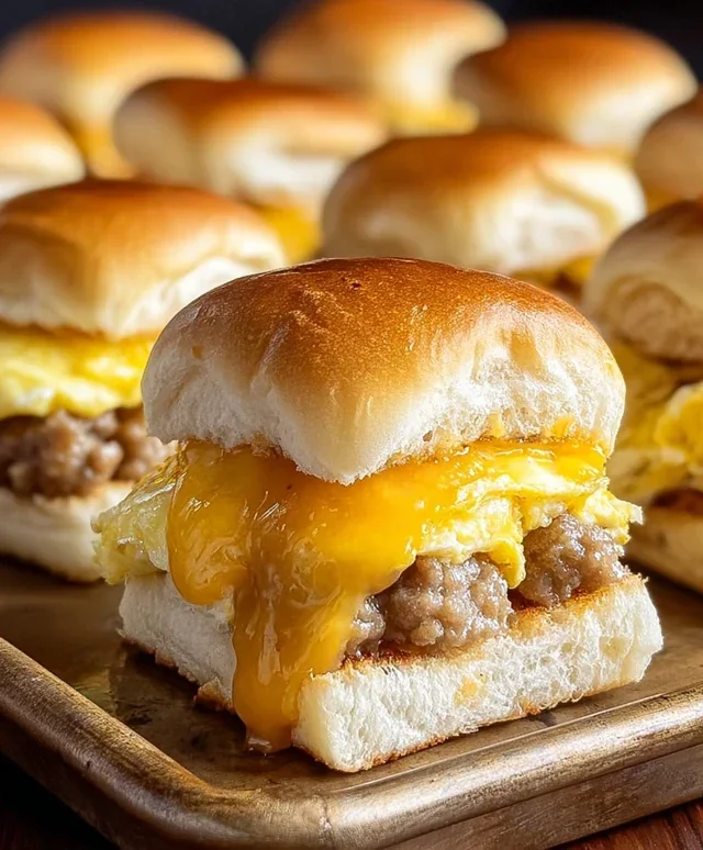 Sausage Egg and Cheese Breakfast Sliders