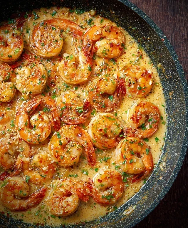 Creamy Garlic Shrimp (15 mins)