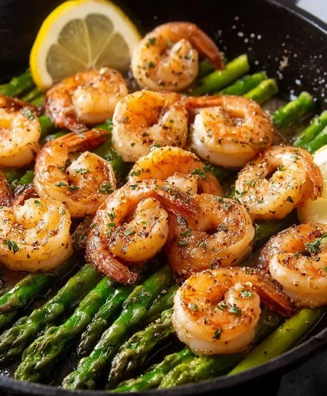 Lemon Garlic Shrimp and Asparagus (20-Minutes)