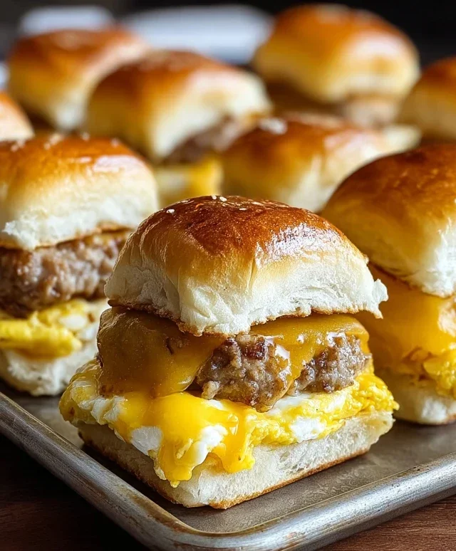 Sausage Egg and Cheese Breakfast Sliders