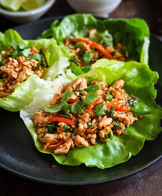 Thai Chicken Lettuce Wraps