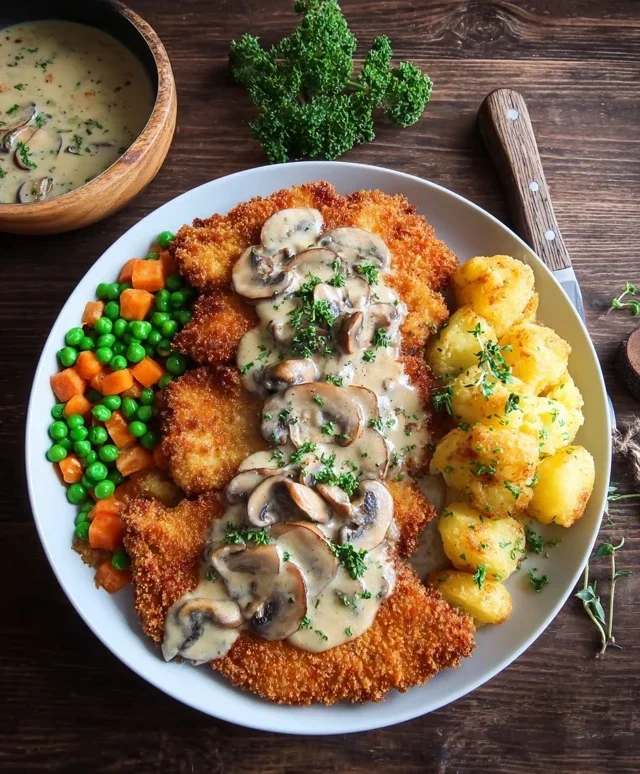 Rahmschnitzel Creamy Mushroom Schnitzel