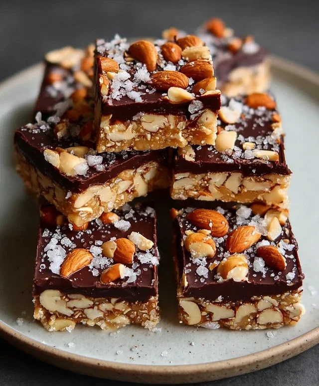 Dark Chocolate and Sea Salt Nut Bars