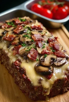 Beef Beef Bacon Mushroom Swiss Meatloaf