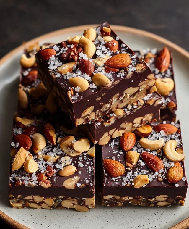 Dark Chocolate and Sea Salt Nut Bars