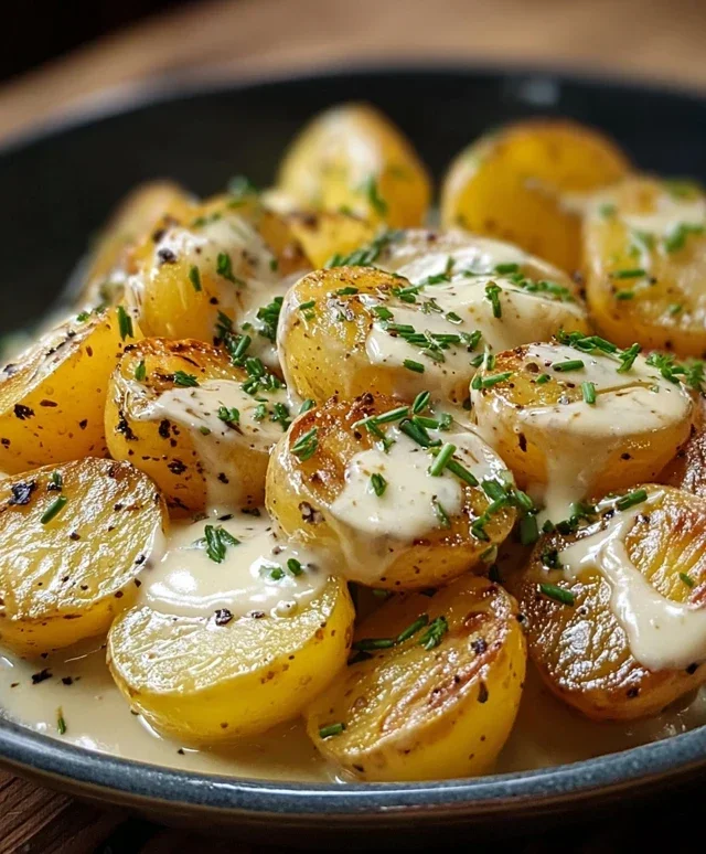 Creamy Garlic Sauce Potatoes