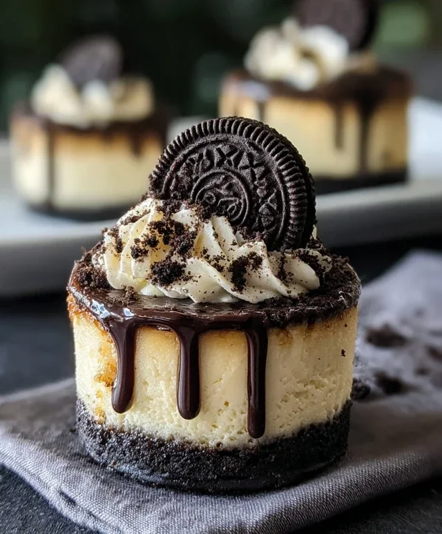 Oreo Overload Stuffed Mini Cheesecake